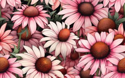 Echinacea in full summer bloom 001