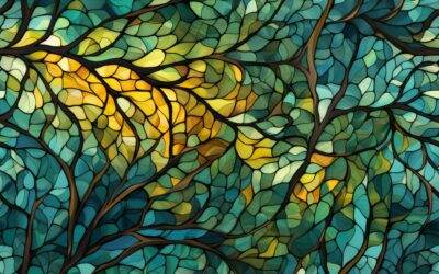 Stained Glass Mosaic Kelp Forest 001